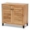 Baxton Studio Coolidge ModernOak Brown Finished Wood 2-Door Shoe Storage Cabinet 197-11924-ZORO - alternate 8